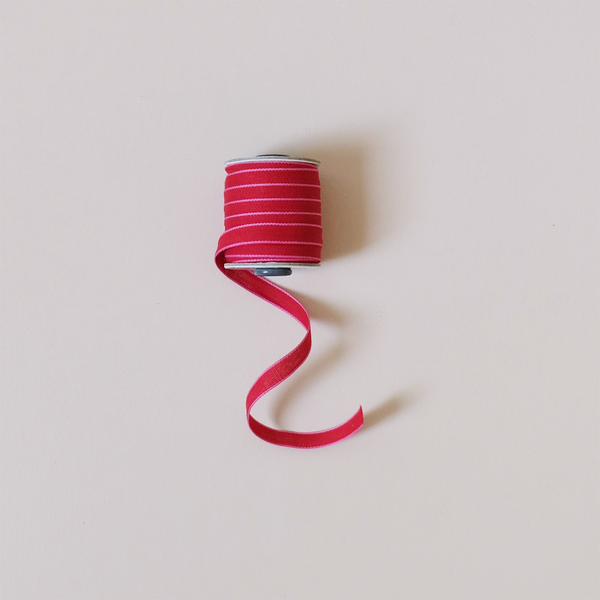 Drittofilo Cotton Ribbon, Red/Fuchsia