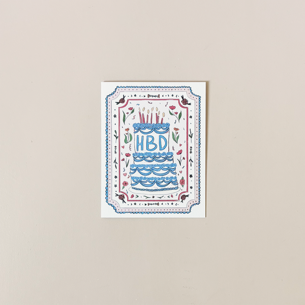 Cake & Confetti Birthday Note Card