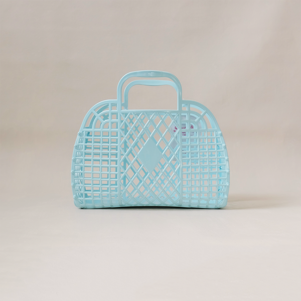 Retro Basket Bag Blue