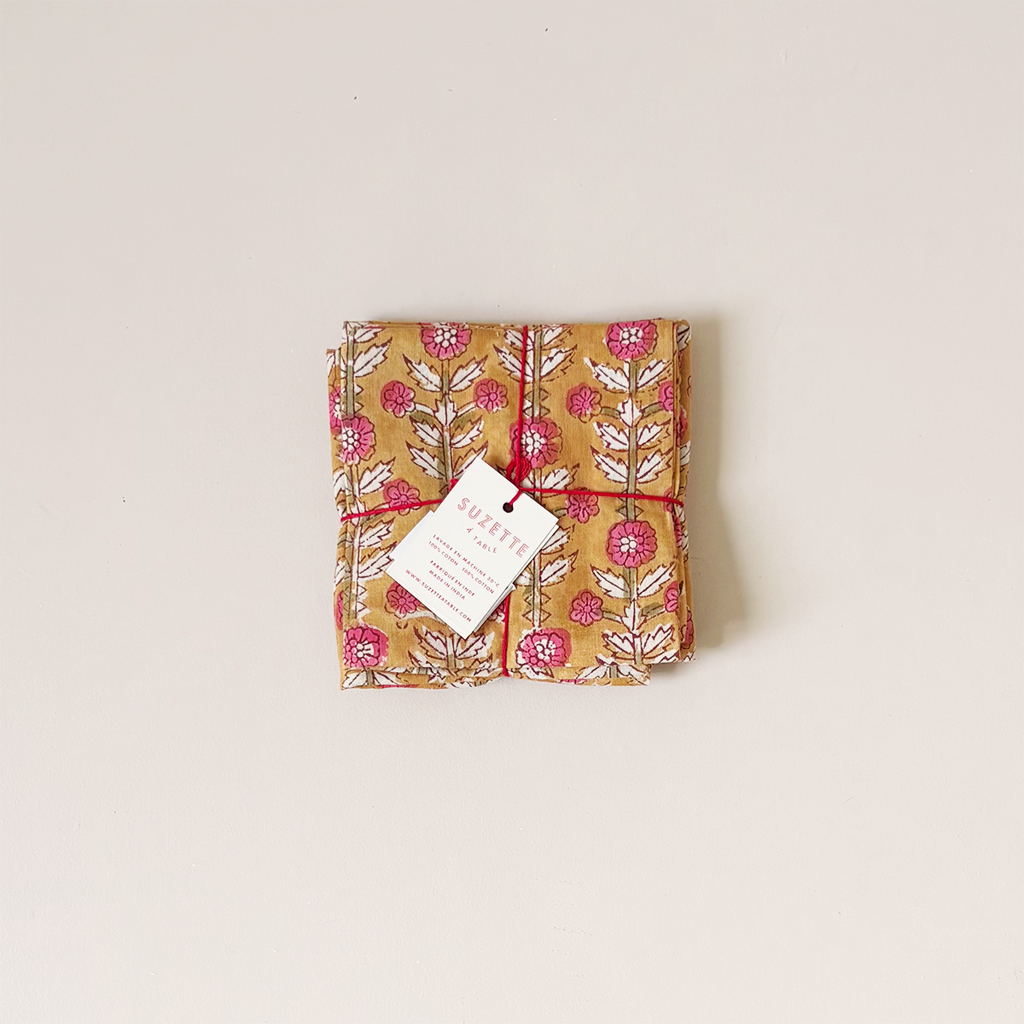 Iberis Moutarde Napkin Set/4