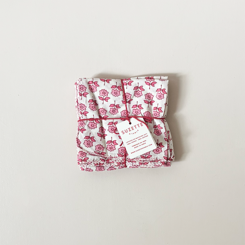 Bourrache Faded Napkin Set/4