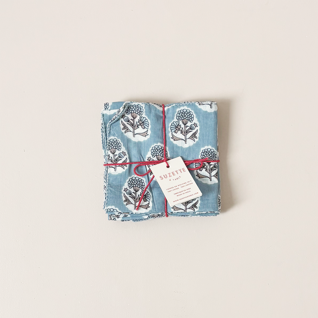 Crocus Denim Napkin Set/4