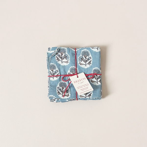 Crocus Denim Napkin Set/4