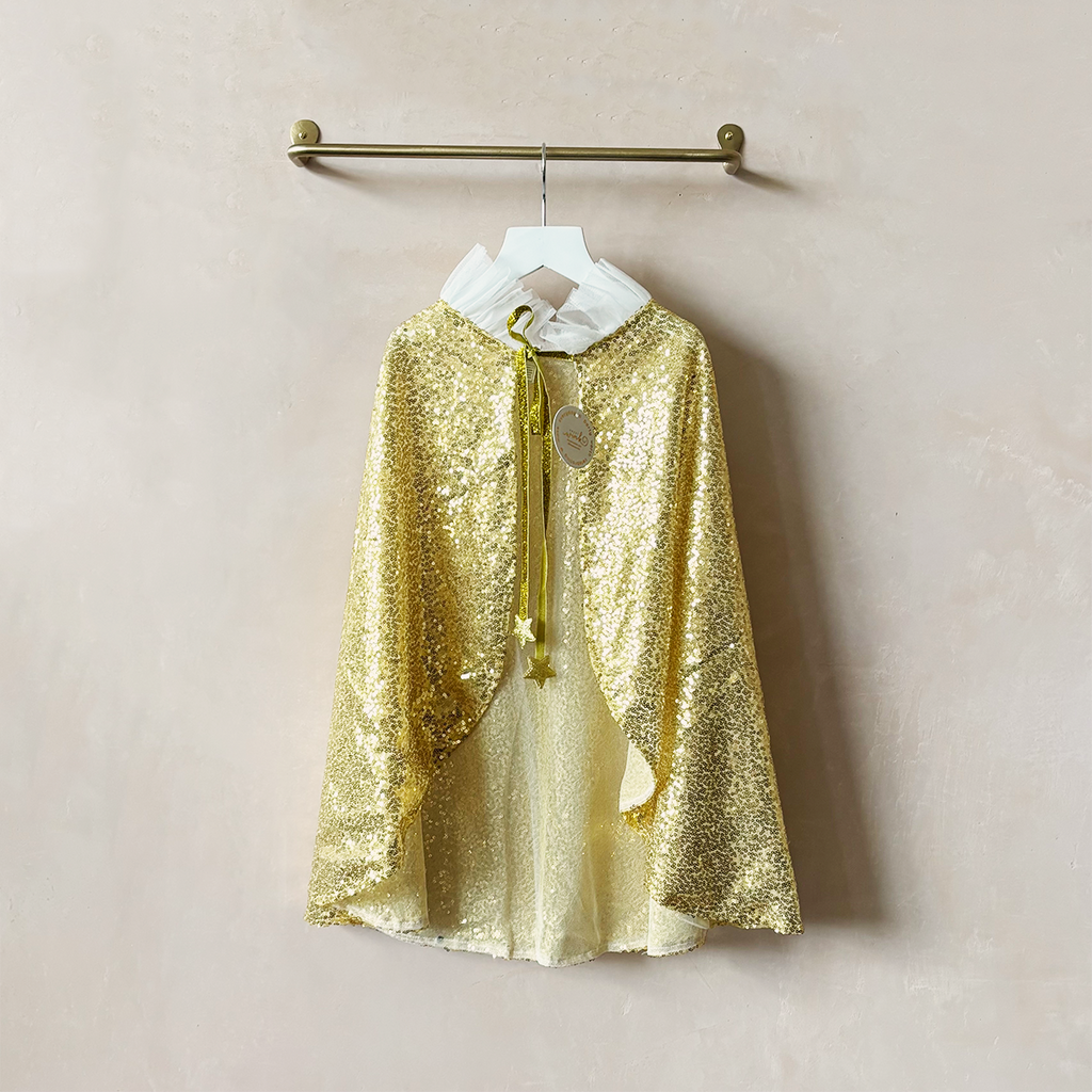 Gold Sequin Cape Holliday