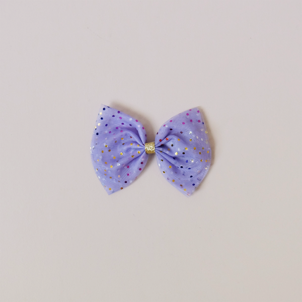 Lavender Confetti Bow Clip