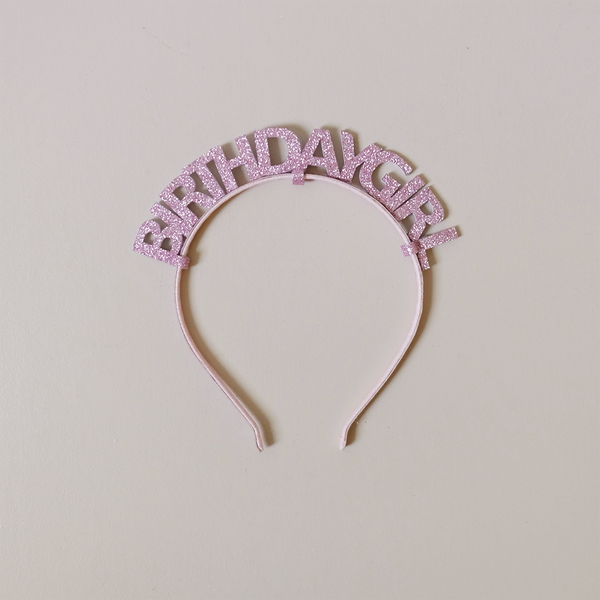 Pink Birthday Girl Headband