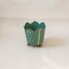 Green & Gold Floral Cachepot Small