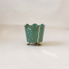 Green & Gold Floral Cachepot Small