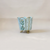Pale Blue & Gold Floral Cachepot Small