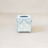 Soft Blue Floral Trellis Tissue Holder
