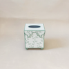 Soft Green Floral Trellis Tissue Holder
