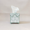 Soft Green Floral Trellis Tissue Holder