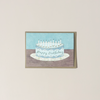 Blue Birthday Cake Note Card