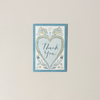 Blue Heart Thank You  Note Card