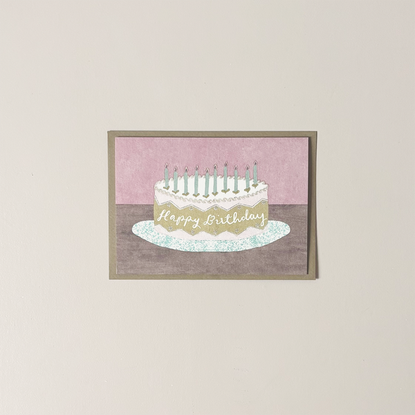 Pink Birthday Cake Note Card