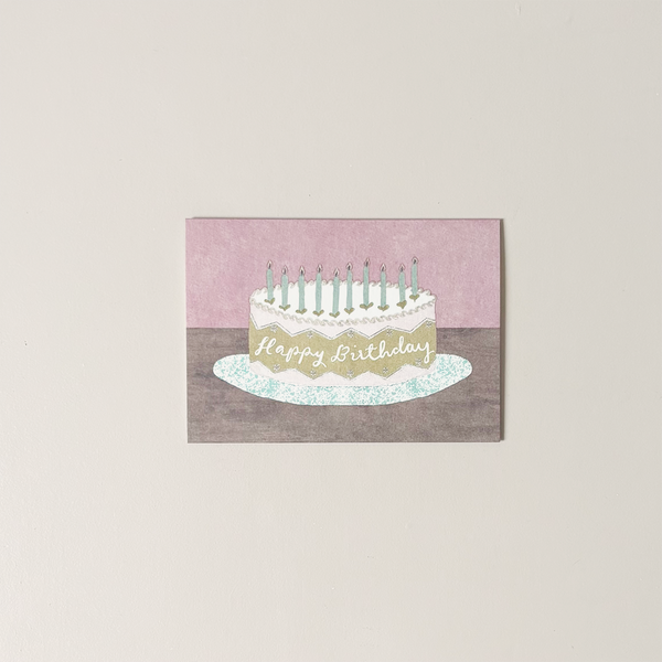 Pink Birthday Cake Note Card