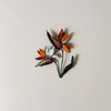 Bird of Paradise Flower Embroidered Pin