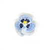 Blue Pansy Embroidered Pin