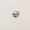 Blue Pansy Embroidered Pin