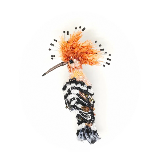 Eurasian Hoopoe Embroidered Pin