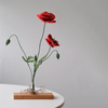 Field Poppy Embroidered Art Object