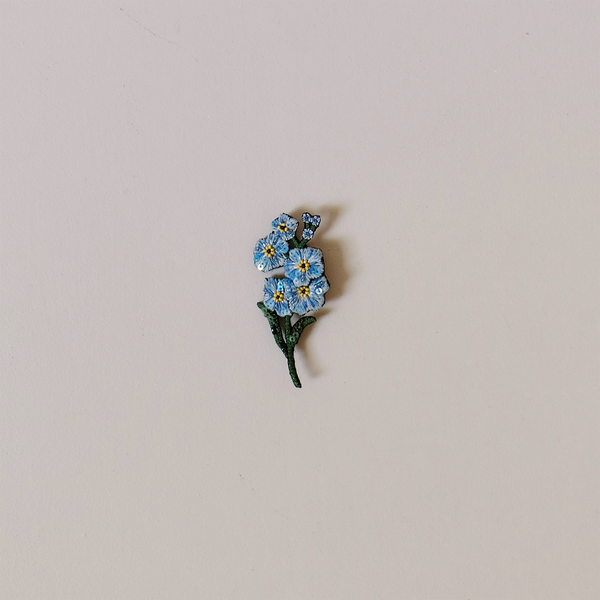 Forget Me Not Embroidered Pin