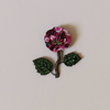 French Hydrangea Embroidered Pin