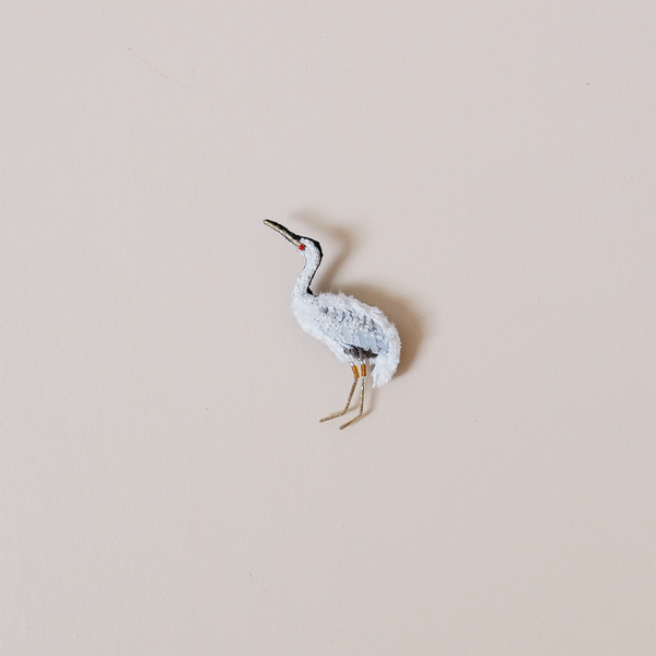 Great Egret Embroidered Pin