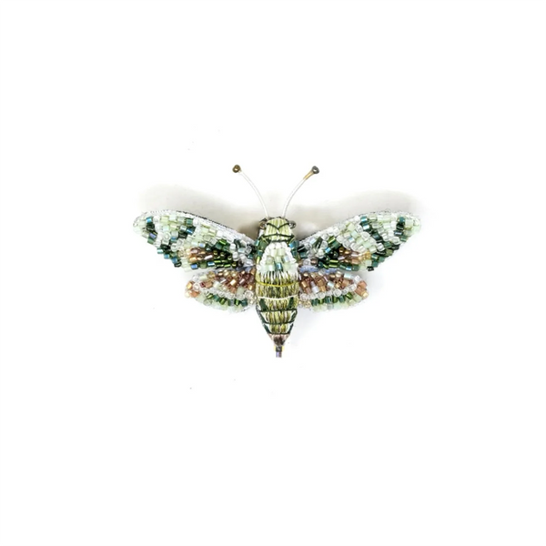 Hawk Moth Embroidered Pin