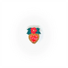 Holly Heart Embroidered Pin