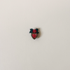 Holly Heart Embroidered Pin