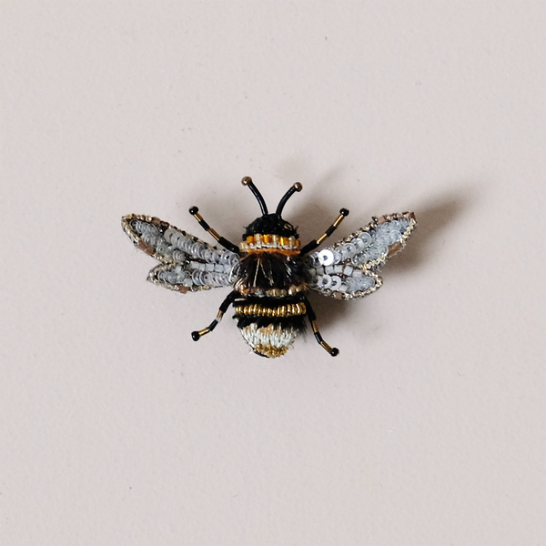 Humble Bee Embroidered Pin