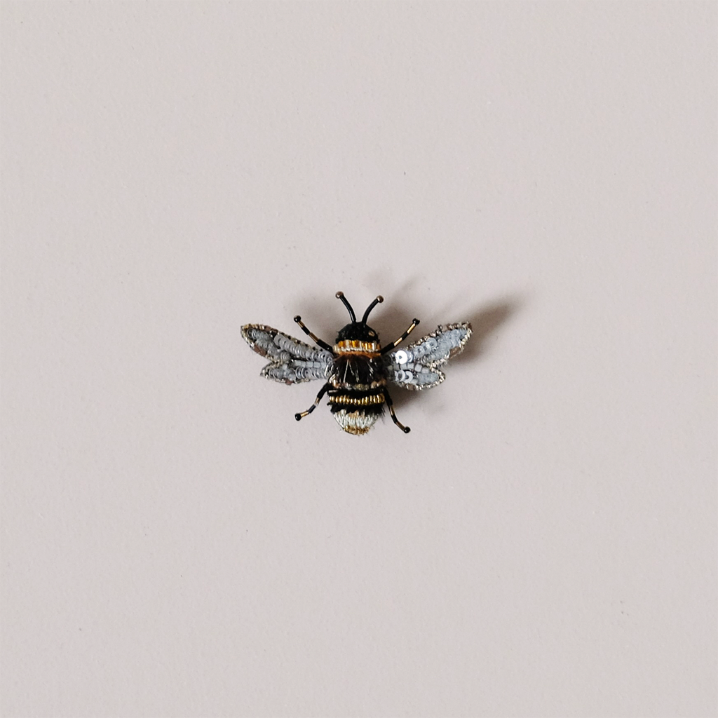 Humble Bee Embroidered Pin