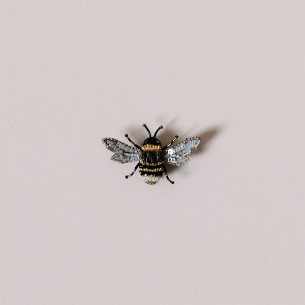 Humble Bee Embroidered Pin