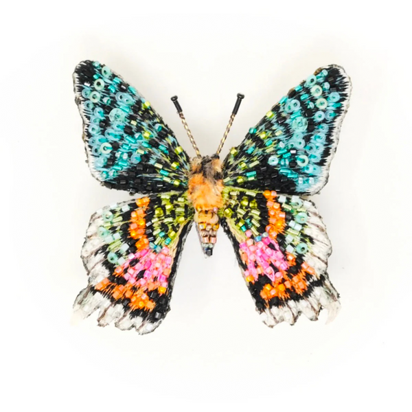 Madagascar Sunset Moth Embroidered Pin