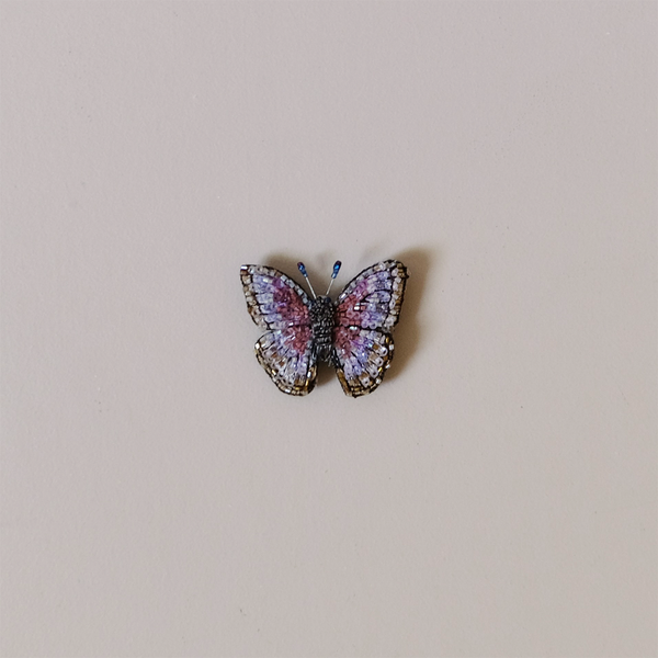 Morpho Godarti Butterfly Embroidered Pin