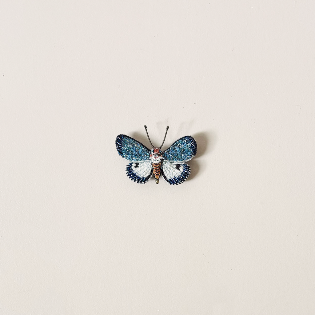 Neochera Moth Embroidered Pin