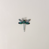Oriental Greenwing Dragonfly Embroidered Pin