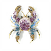 Pink Forest Crab Embroidered Pin
