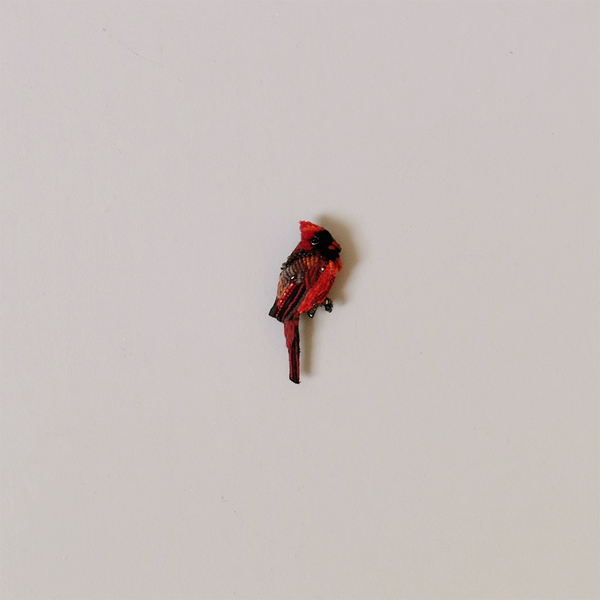 Red Cardinal Embroidered Pin