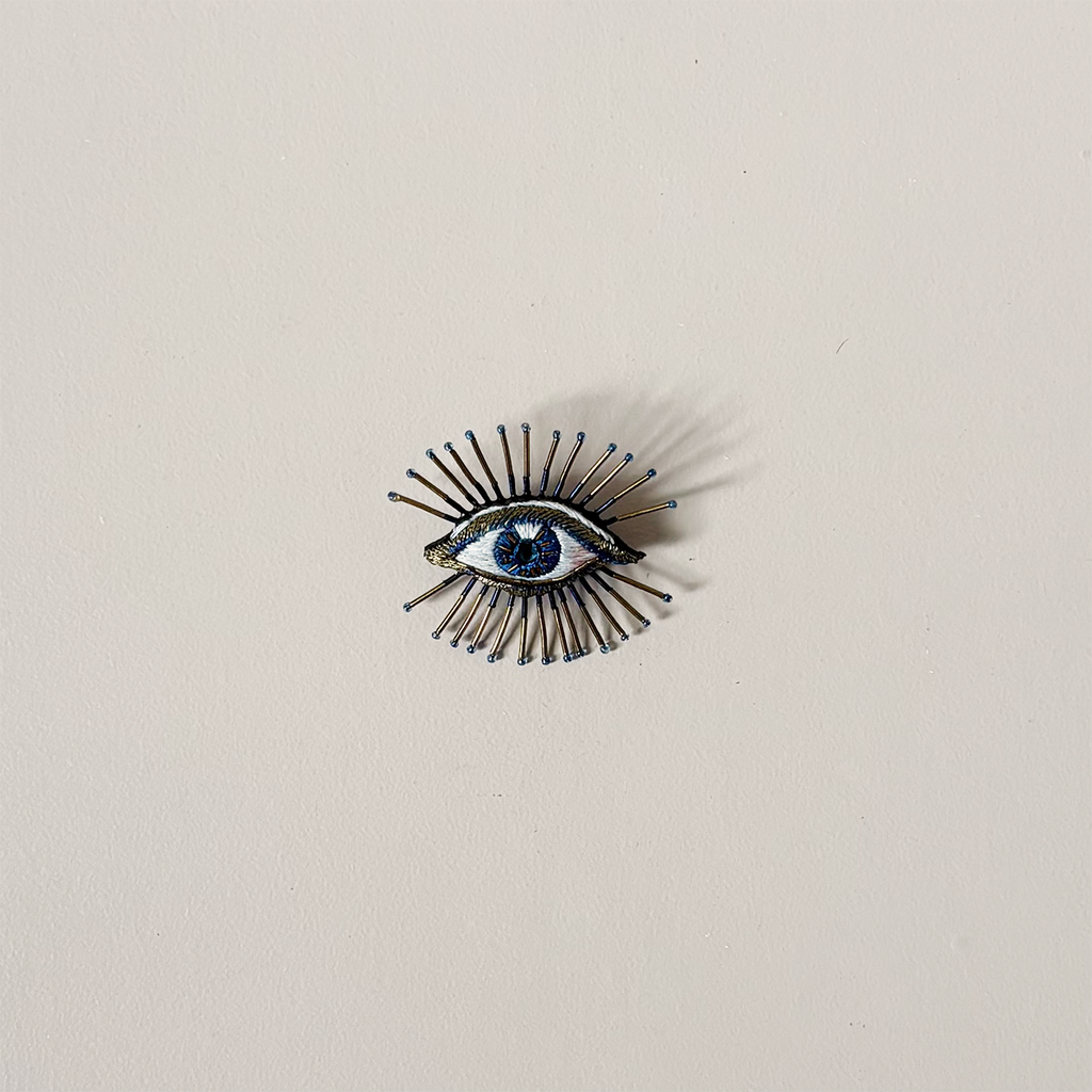 Sea Mystic Eye Embroidered Pin