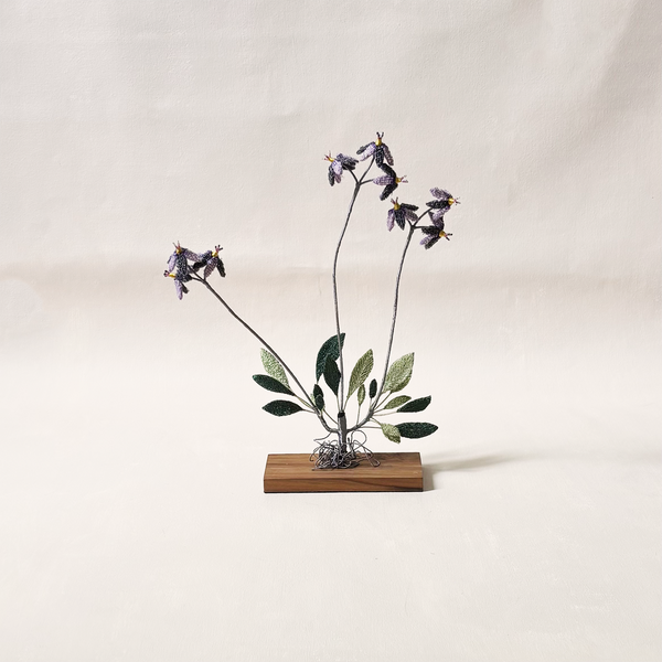 Shooting Star Flower Embroidered Art Object