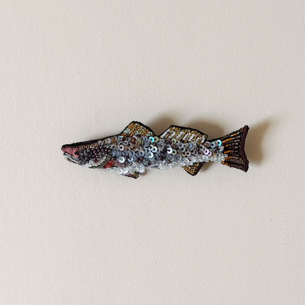Spotted Trout Embroidered Pin