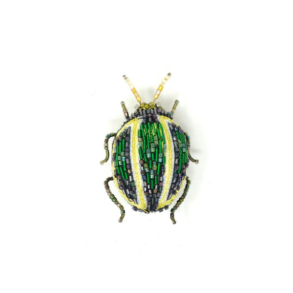 Tortoise Beetle Embroidered Pin