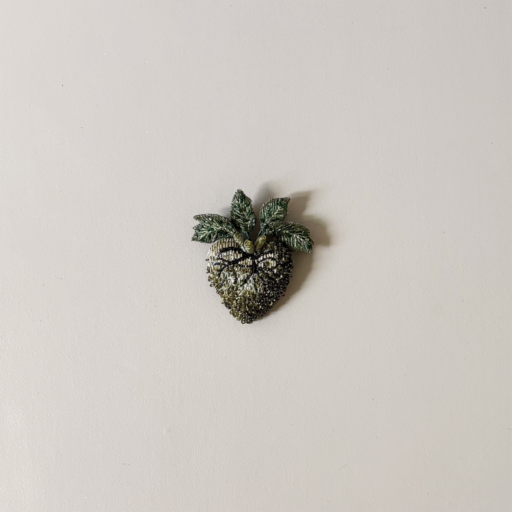 Vine Heart Embroidered Pin