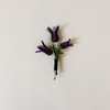 Violet Limodore Boutonniere Embroidered Pin