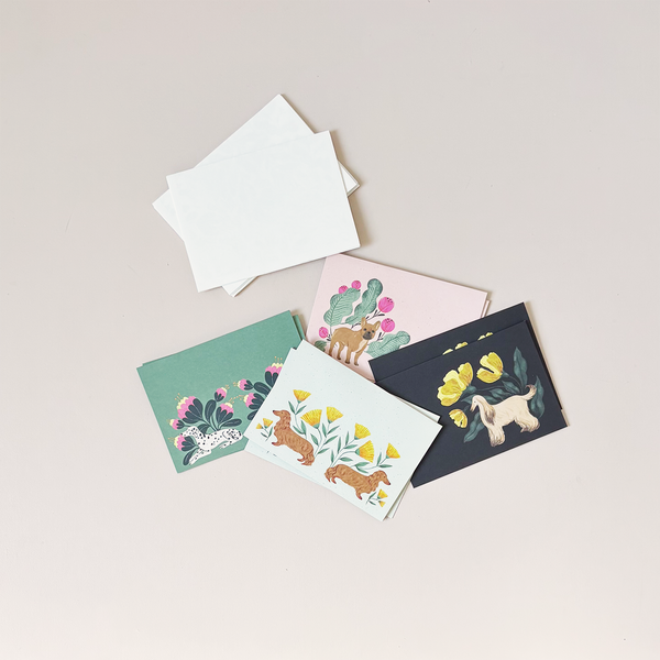 Botanical Dogs Note Card Set