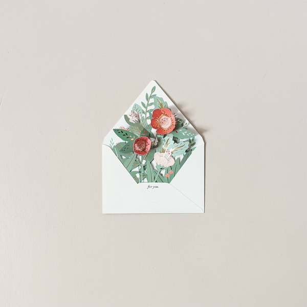 Floral Envelope Note Card
