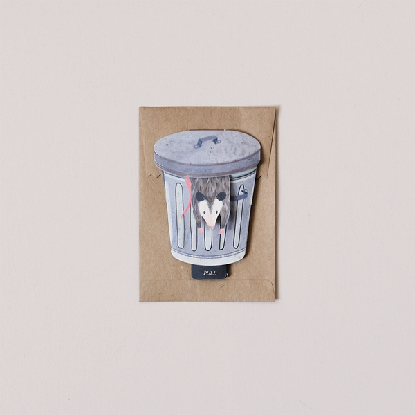 Let's Get Trashed Possum Note Card