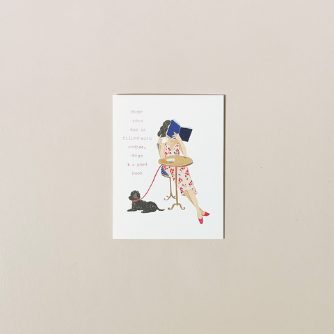 A Good Book Birthday Note Card